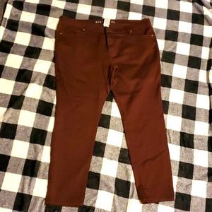 Maroon pants, Ava and Viv, Plus size
